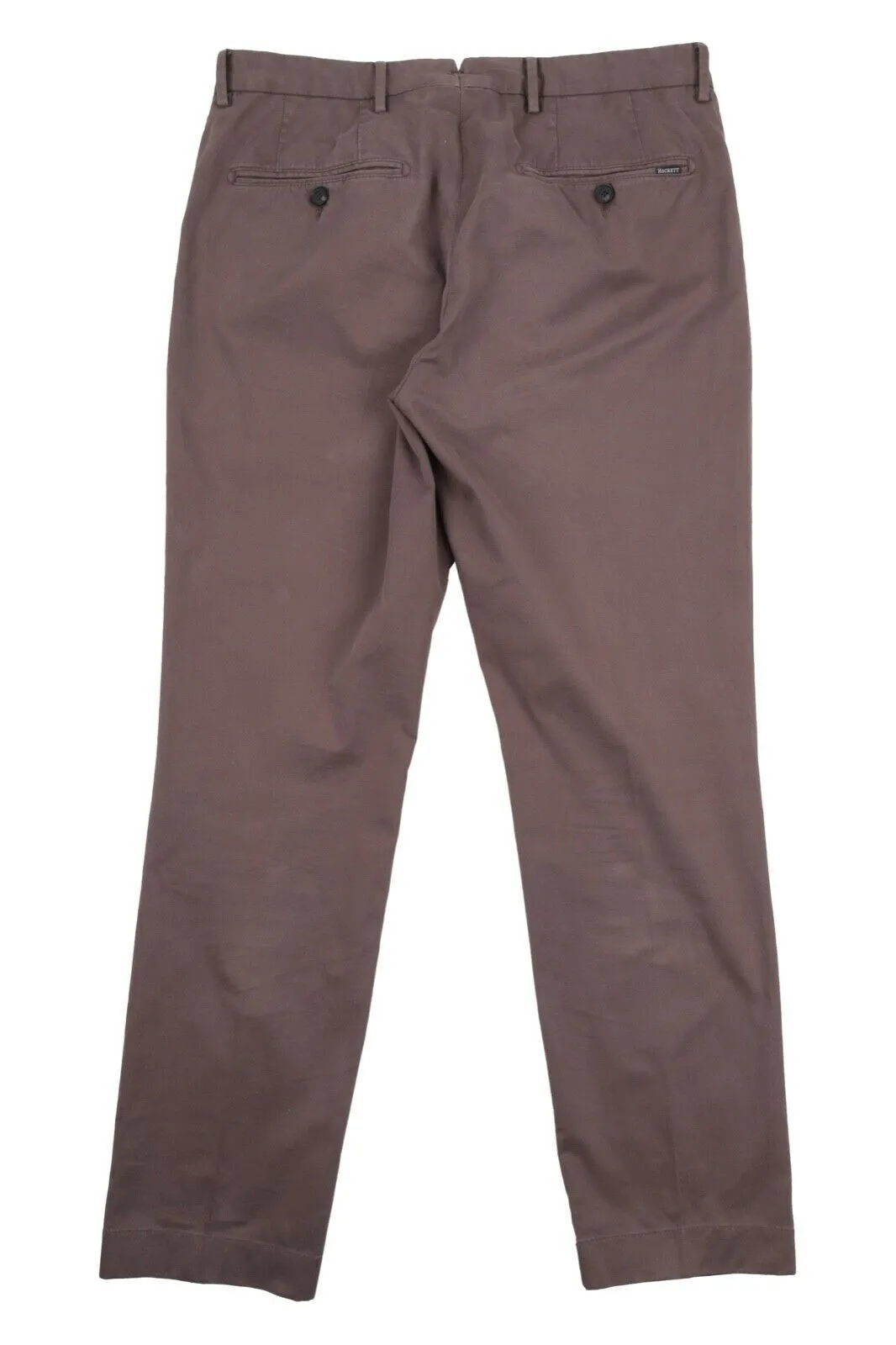 Men's HACKETT LONDON Kensington Brown Cotton Chino Pants Trousers Size 31L