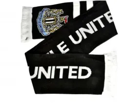 Newcastle United Mono Crest Sided Scarf - Black