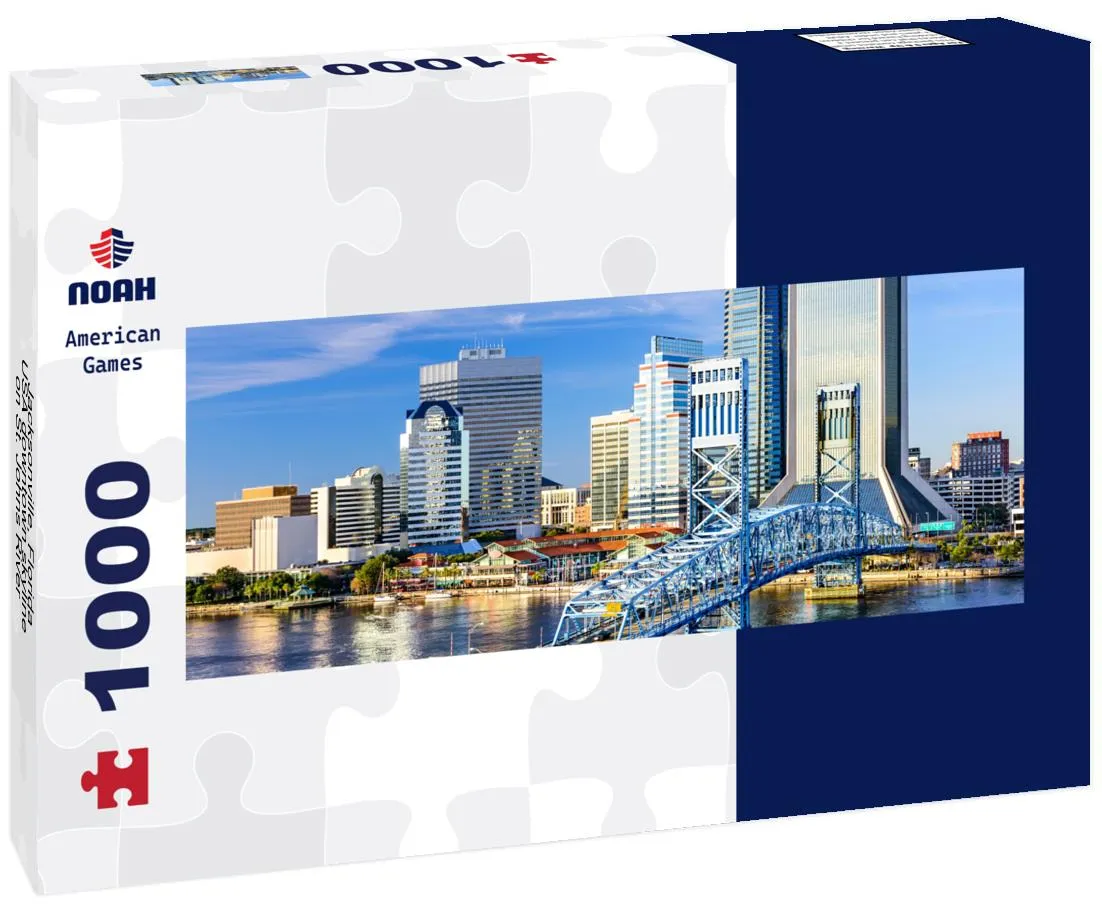 Noah Jigsaw Puzzle Jacksonville, Florida, USA downtown skyline on St. Johns River panorama 1000 pieces