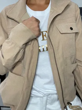 Nude Bomber Jacket