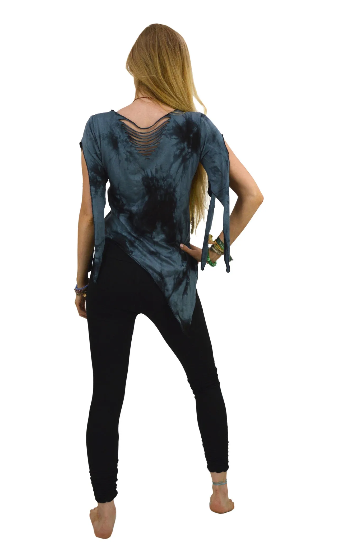 Pixie Pointy Slashed Sleeve Top