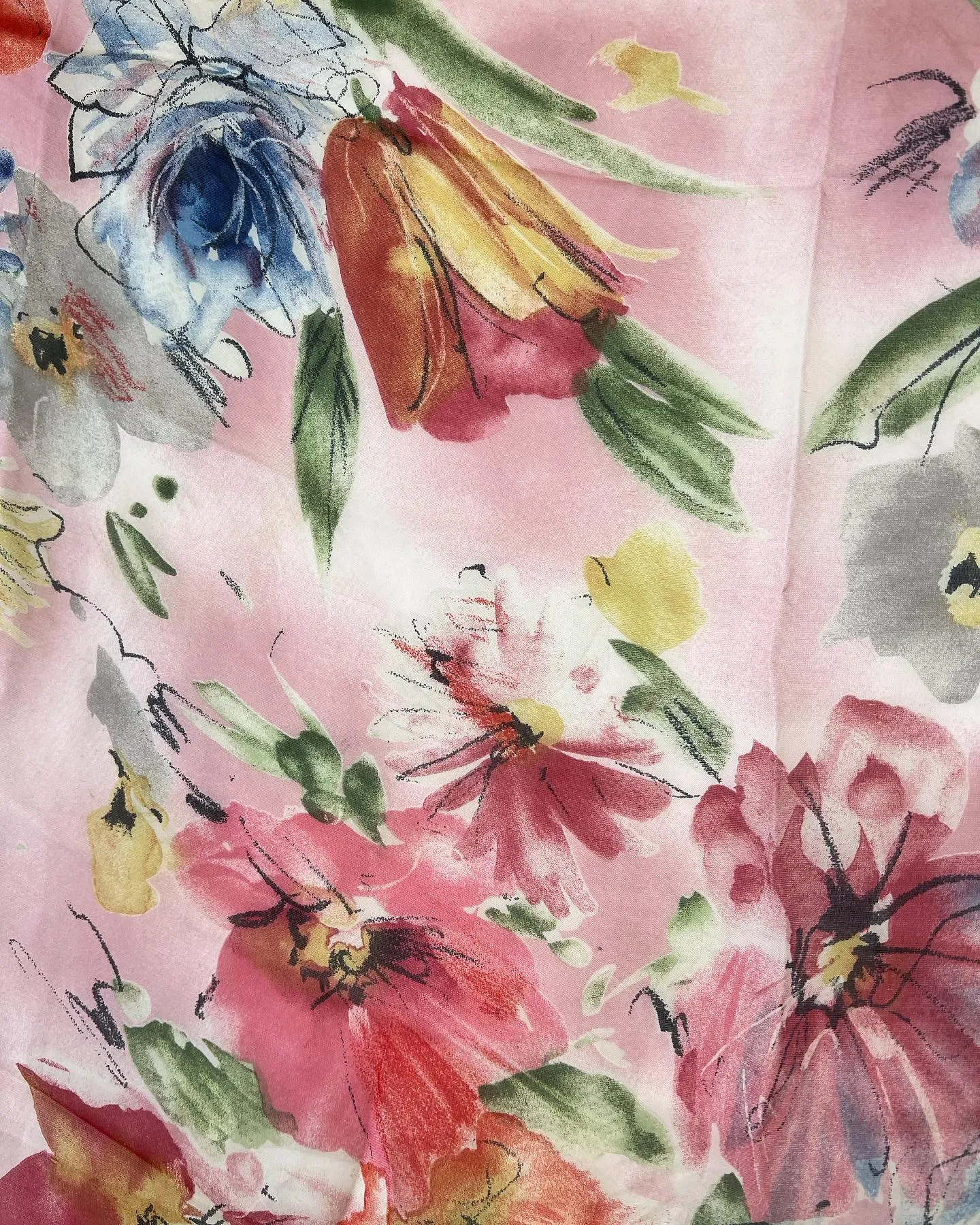 POLO RALPH LAUREN VINTAGE FLORAL SILK SCARF