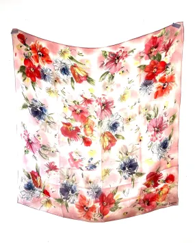 POLO RALPH LAUREN VINTAGE FLORAL SILK SCARF