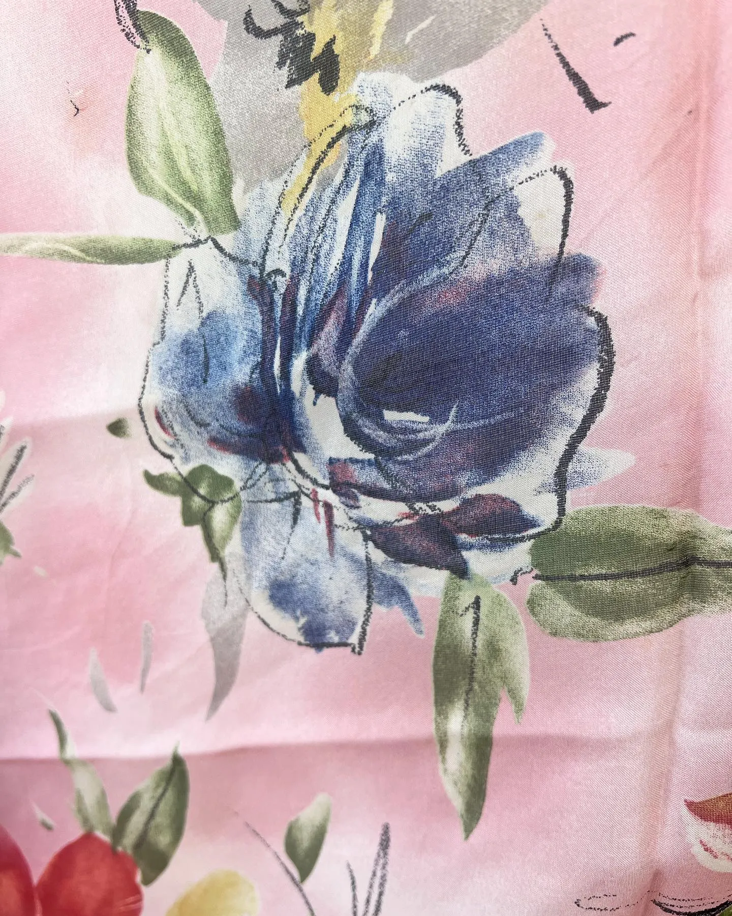 POLO RALPH LAUREN VINTAGE FLORAL SILK SCARF