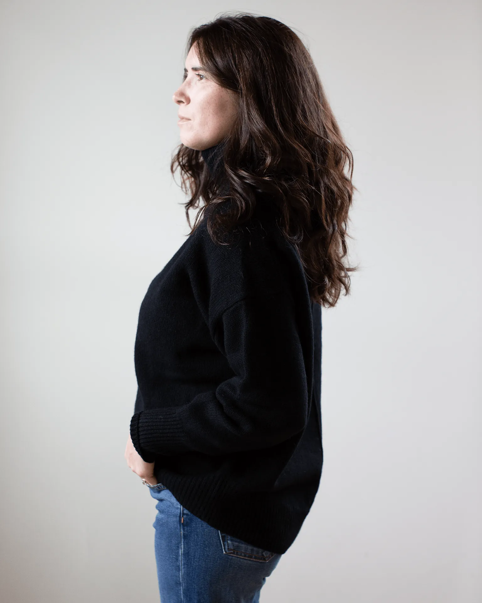 Ray Roll Neck in Black