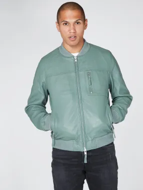 Real Leather Tommy Bomber Jacket