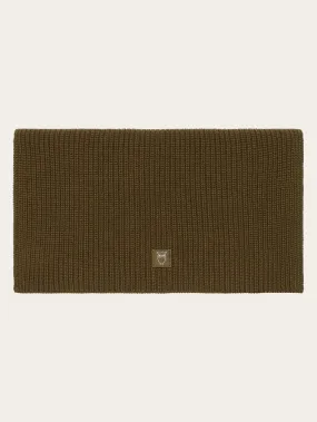 Rib knit scarf - Dark Olive
