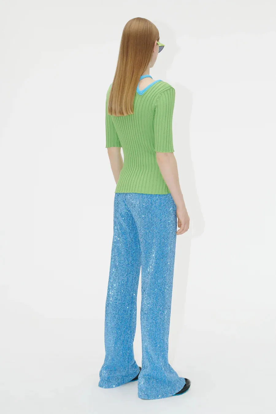 Stine Goya Markus Pants Hydrangea Blue
