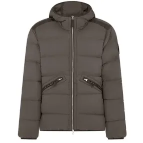 STONE ISLAND Hooded Down Jacket Walnut