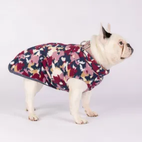 The Floofy Fleece Dog Coat | Navy Print