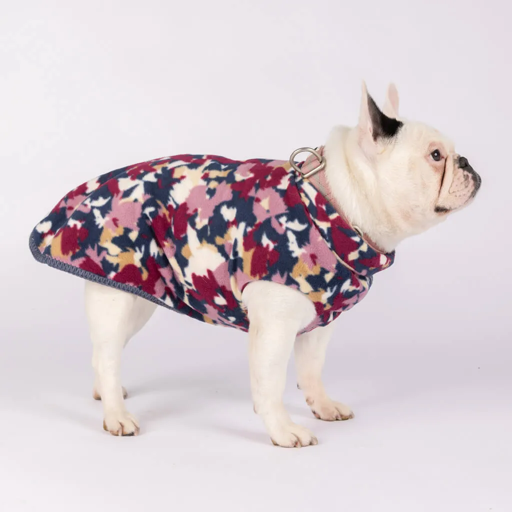 The Floofy Fleece Dog Coat | Navy Print