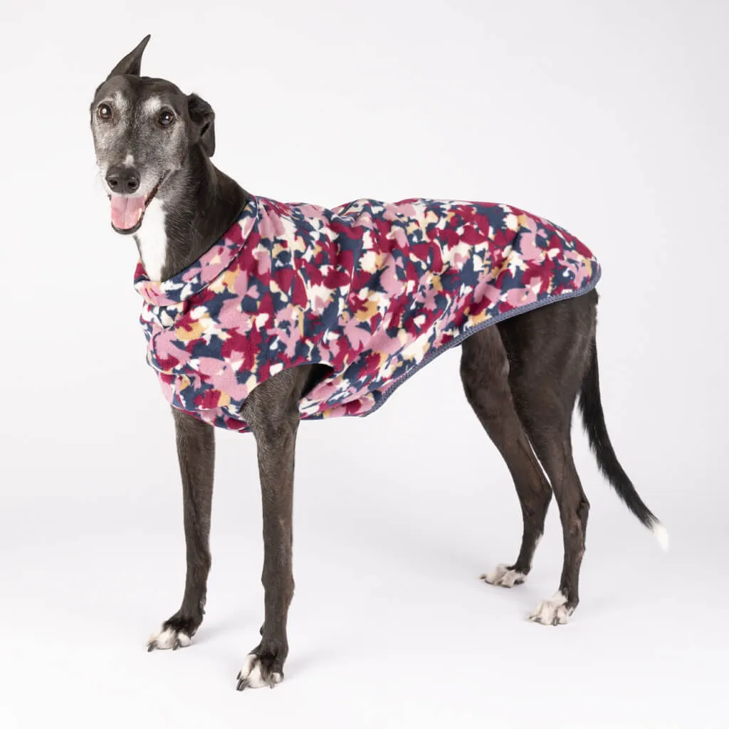 The Floofy Fleece Dog Coat | Navy Print