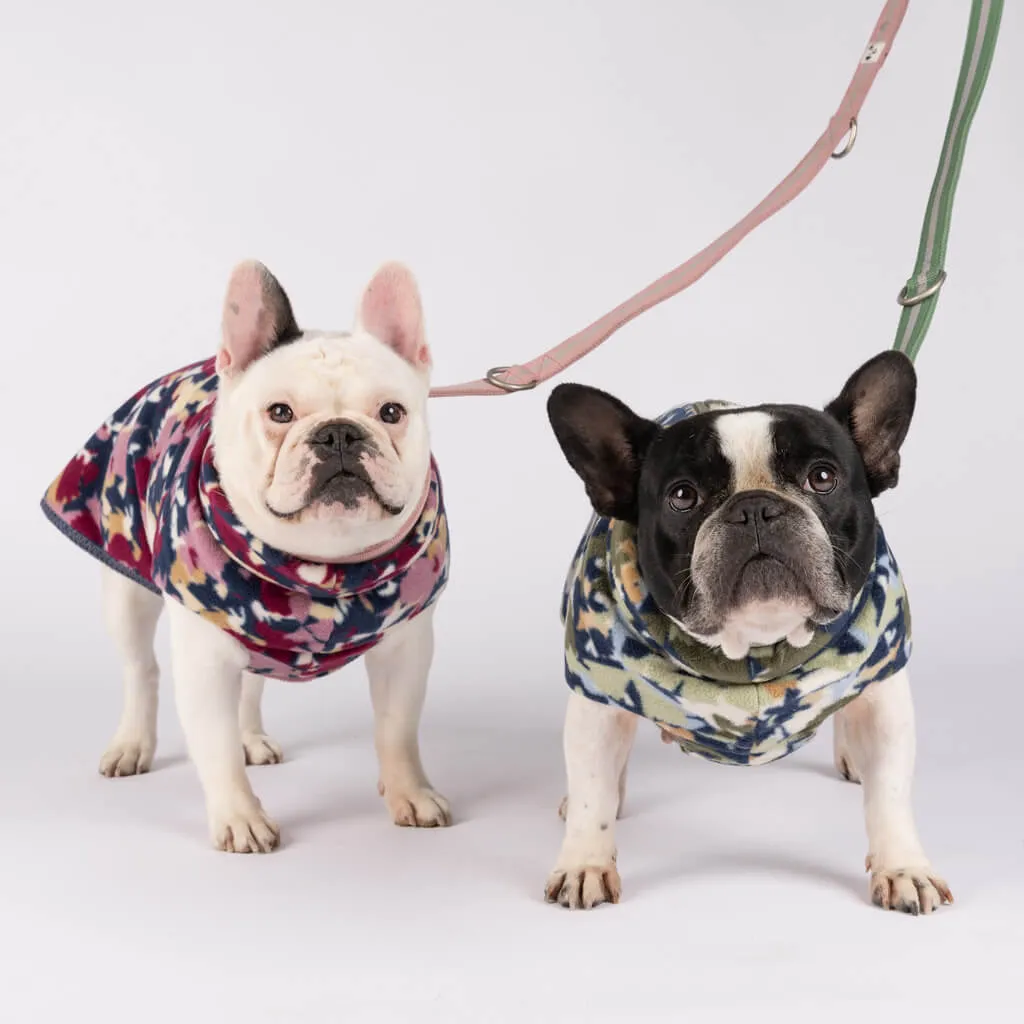 The Floofy Fleece Dog Coat | Navy Print