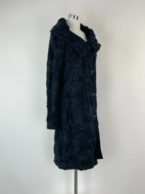 Transit Par-Such Black Floral Knit Coat - AU10