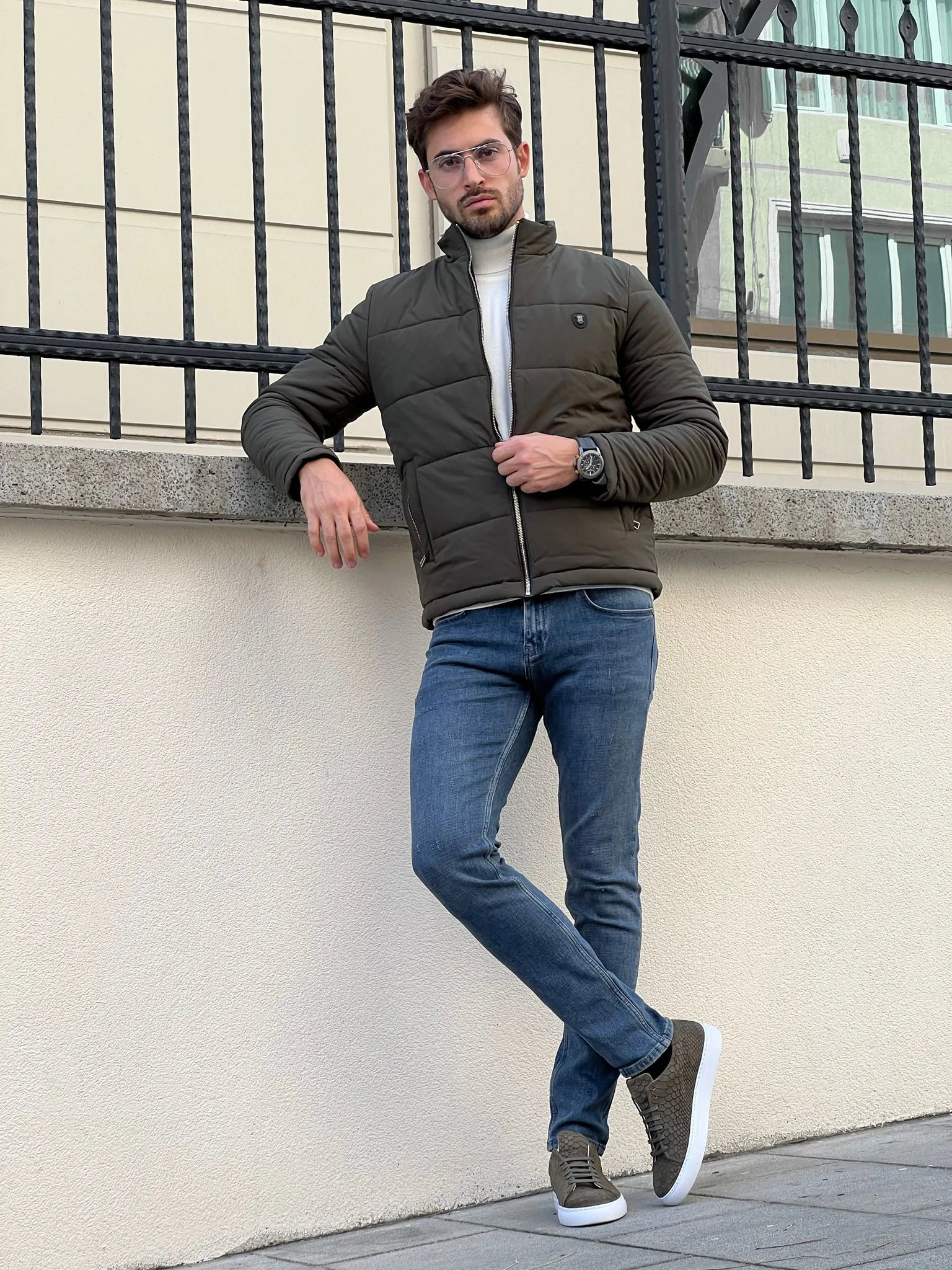 Verna Khaki Double-Sided Coat