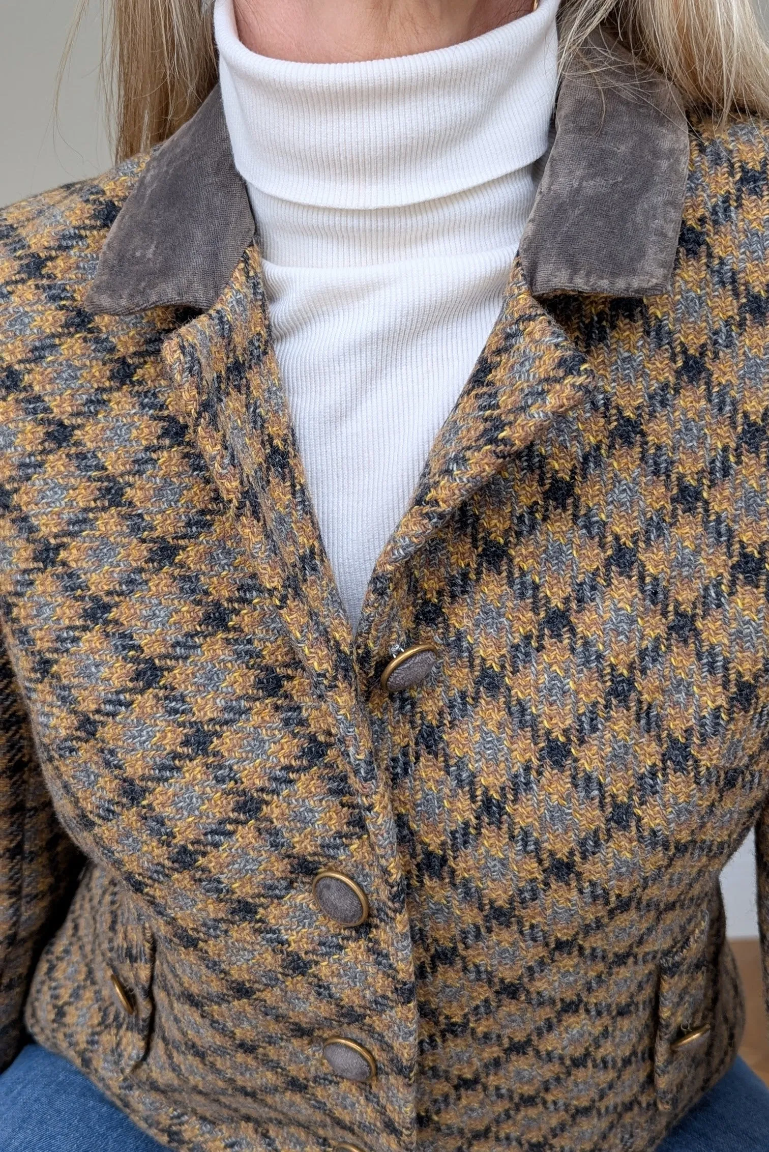 Vintage 1960s Wool Checked Jacket