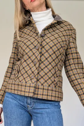 Vintage 1960s Wool Checked Jacket