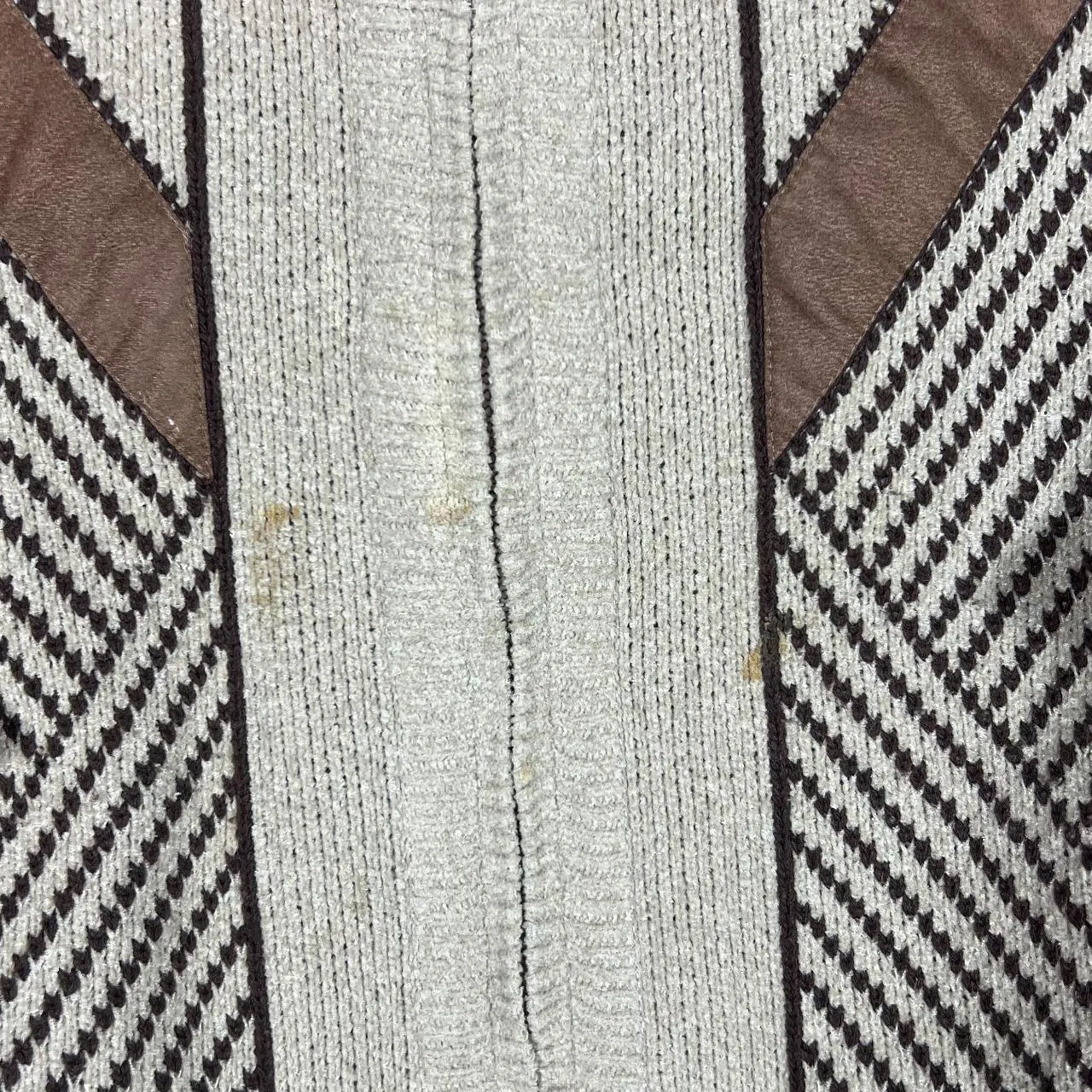 Vintage CHRISTOPHER KNIGHT Grandad Patterned Lightly Padded Zip Sweater Jumper