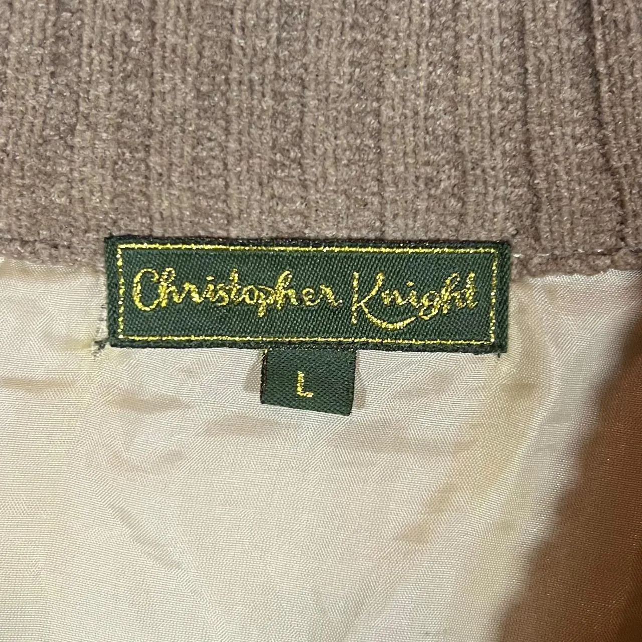 Vintage CHRISTOPHER KNIGHT Grandad Patterned Lightly Padded Zip Sweater Jumper