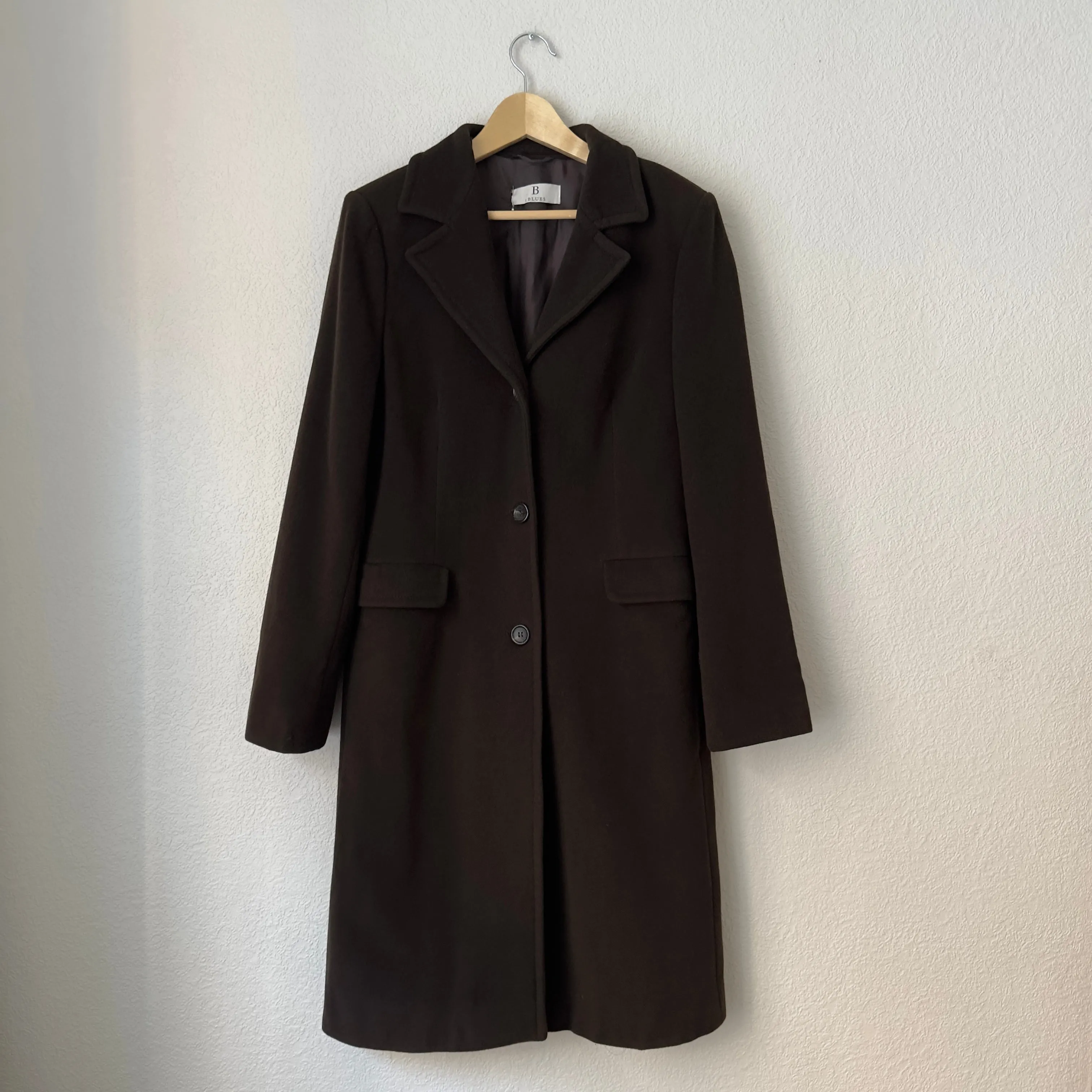 Vintage Single-Breasted Wool Coat