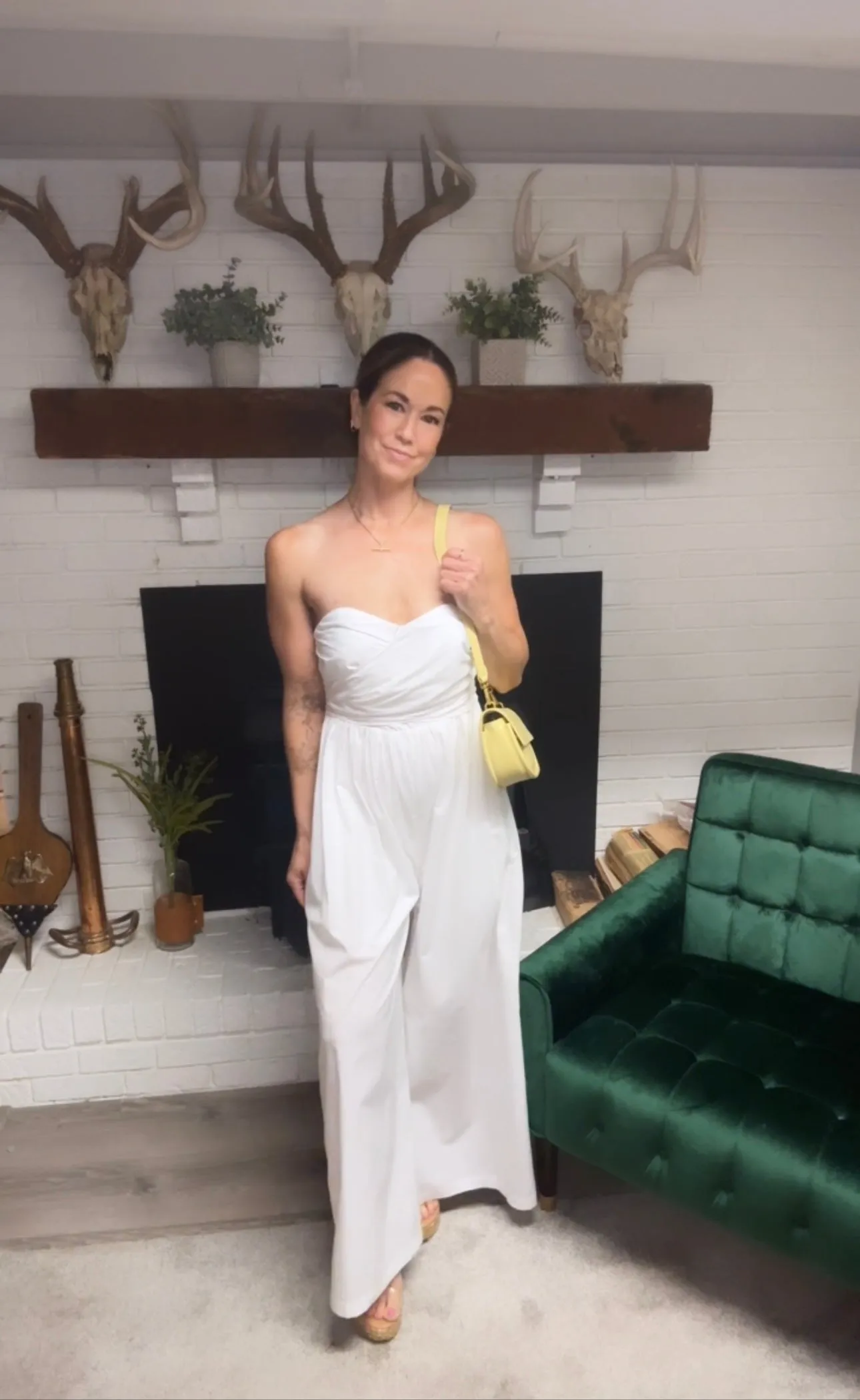 White Wrap Around Wide Leg Jumpsuit