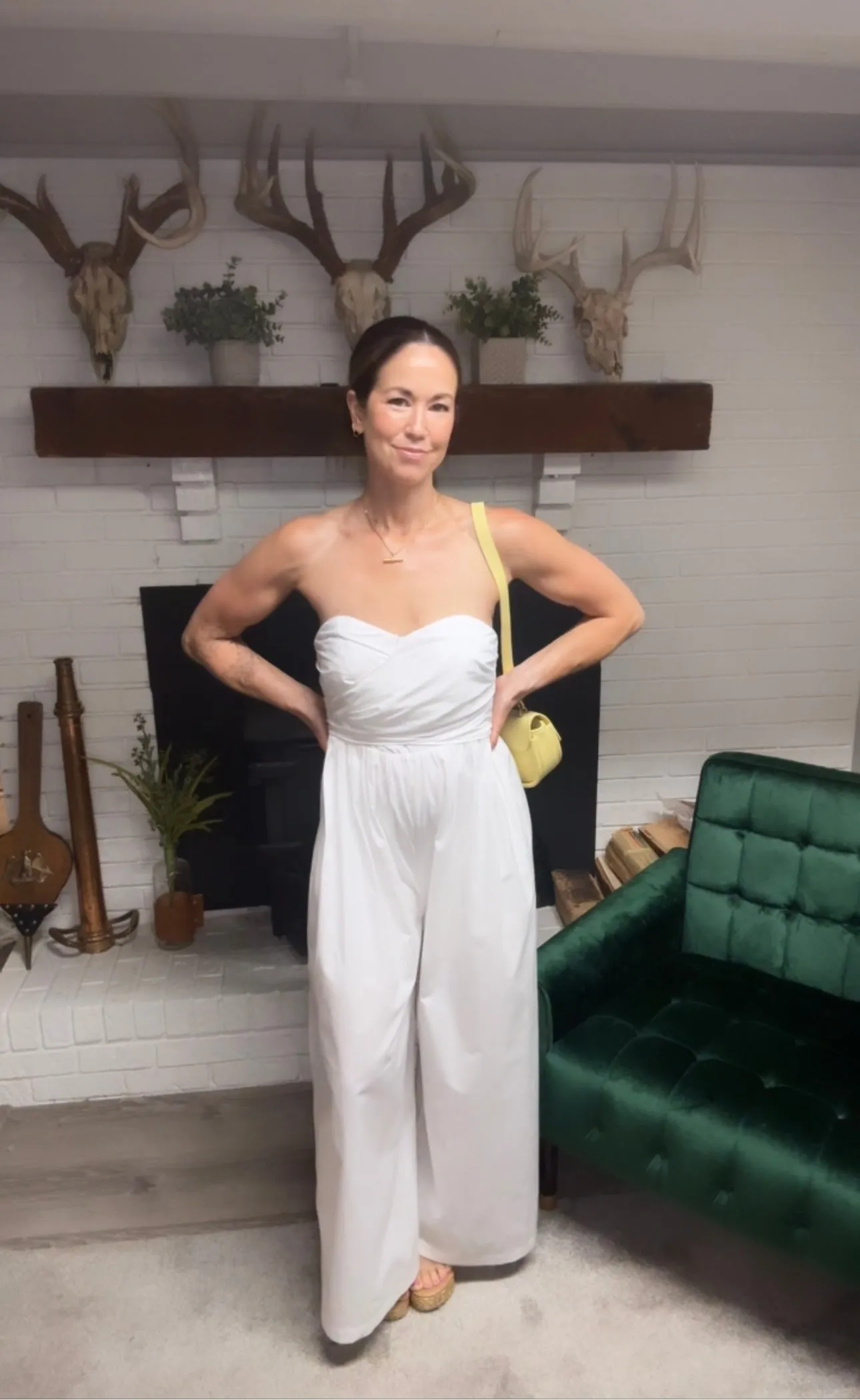 White Wrap Around Wide Leg Jumpsuit