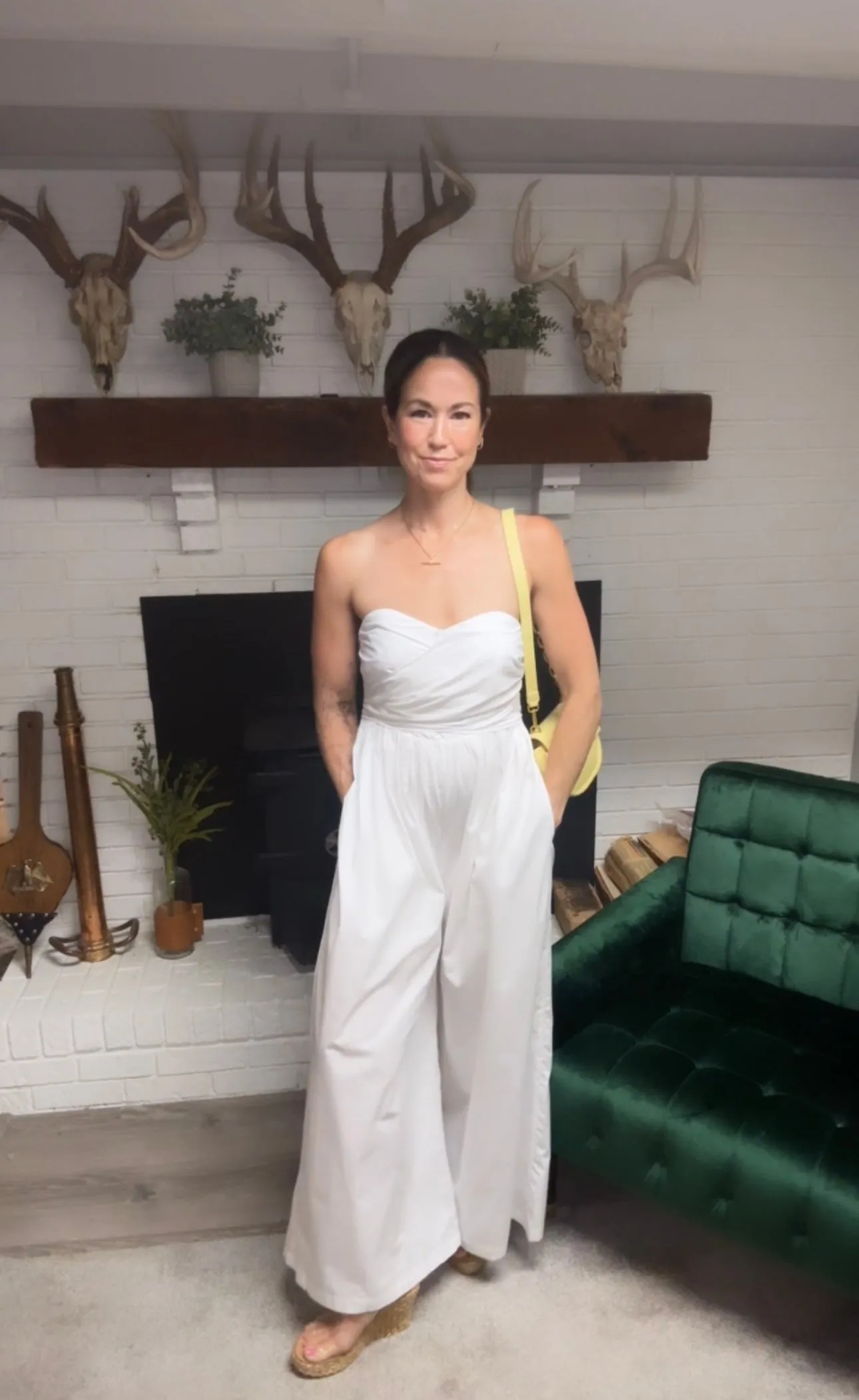 White Wrap Around Wide Leg Jumpsuit