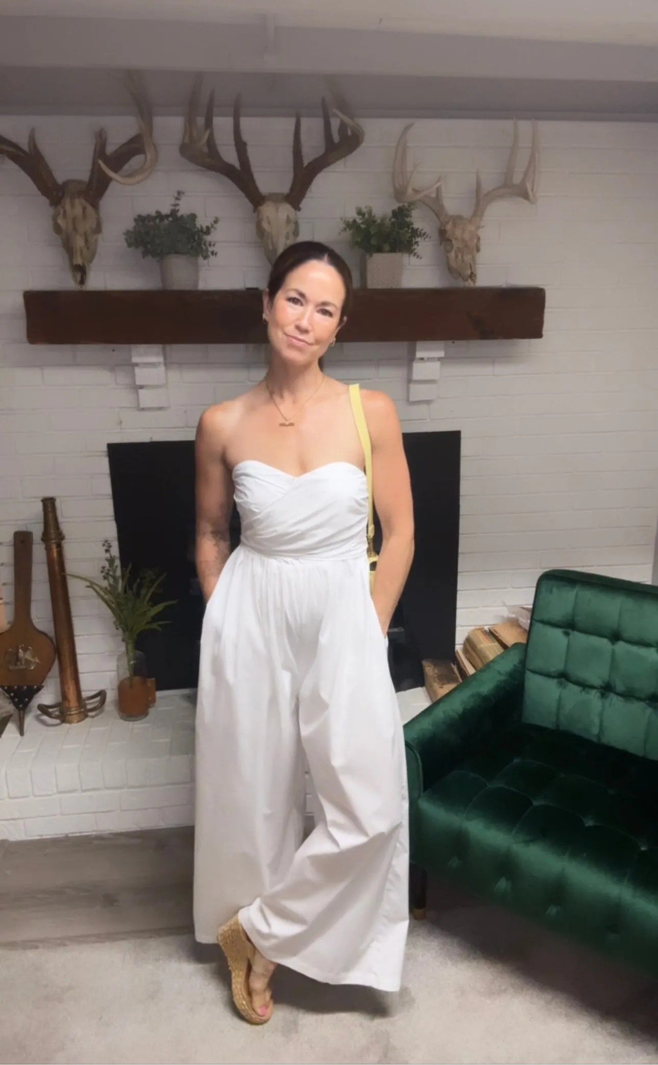 White Wrap Around Wide Leg Jumpsuit