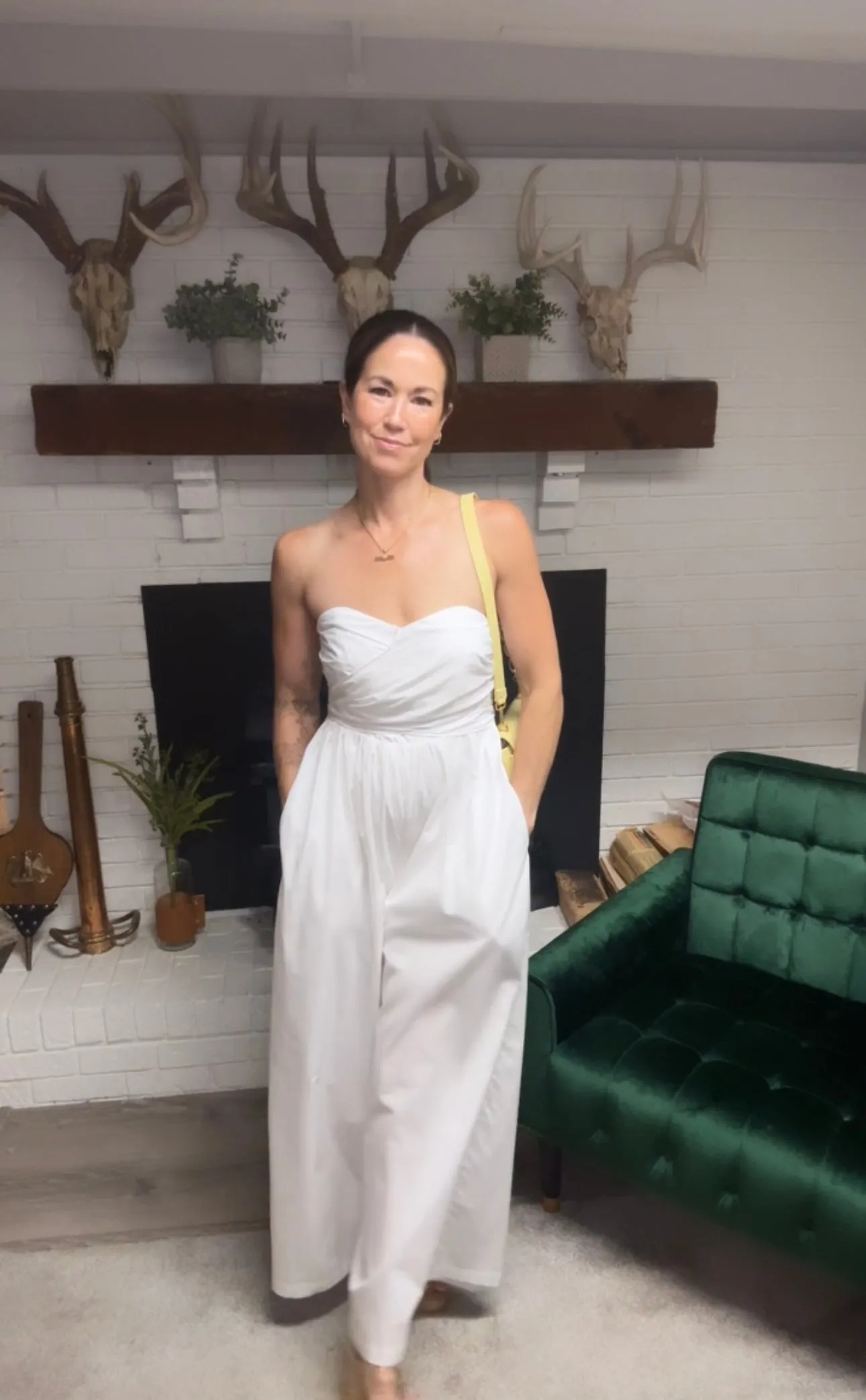 White Wrap Around Wide Leg Jumpsuit