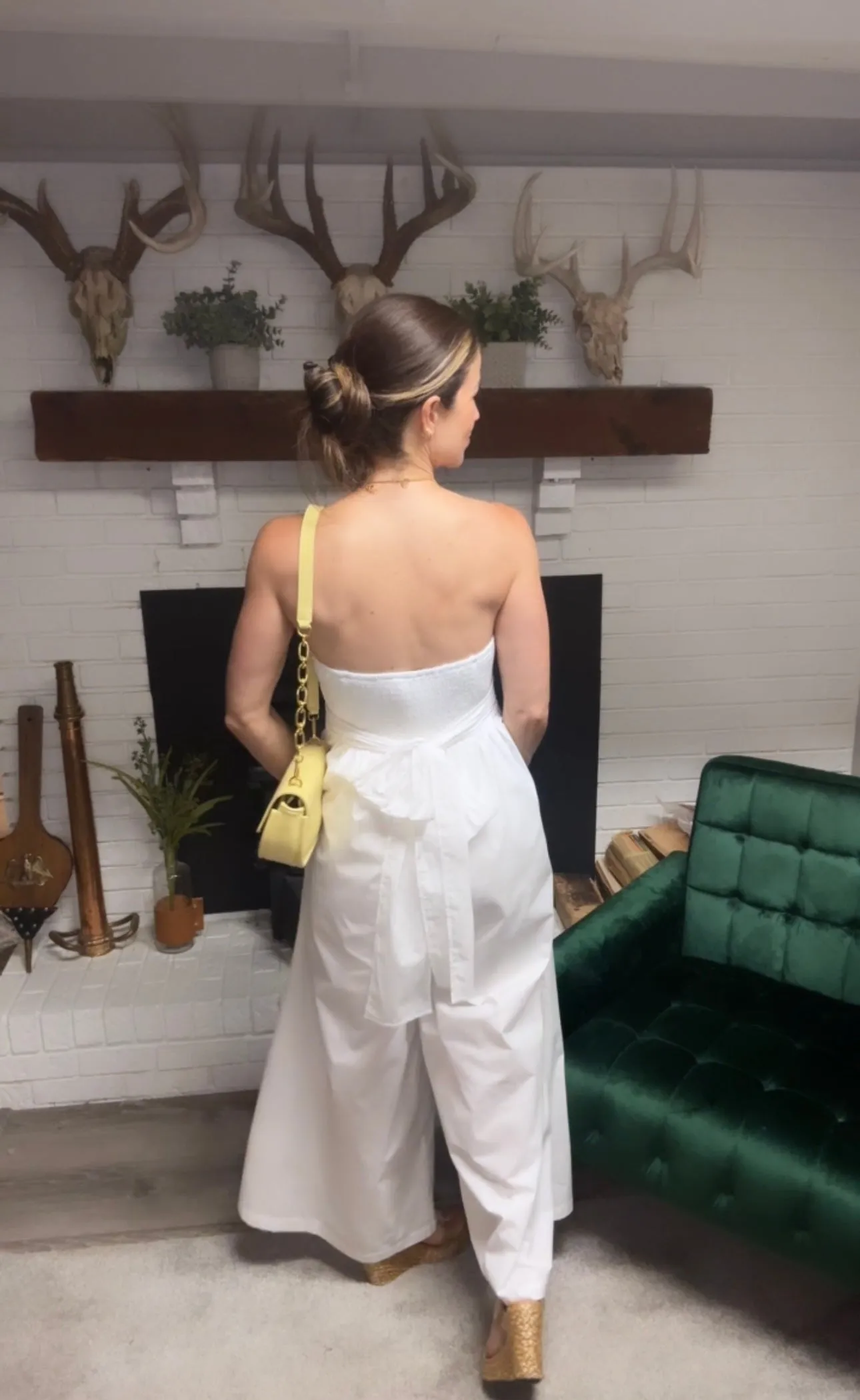 White Wrap Around Wide Leg Jumpsuit