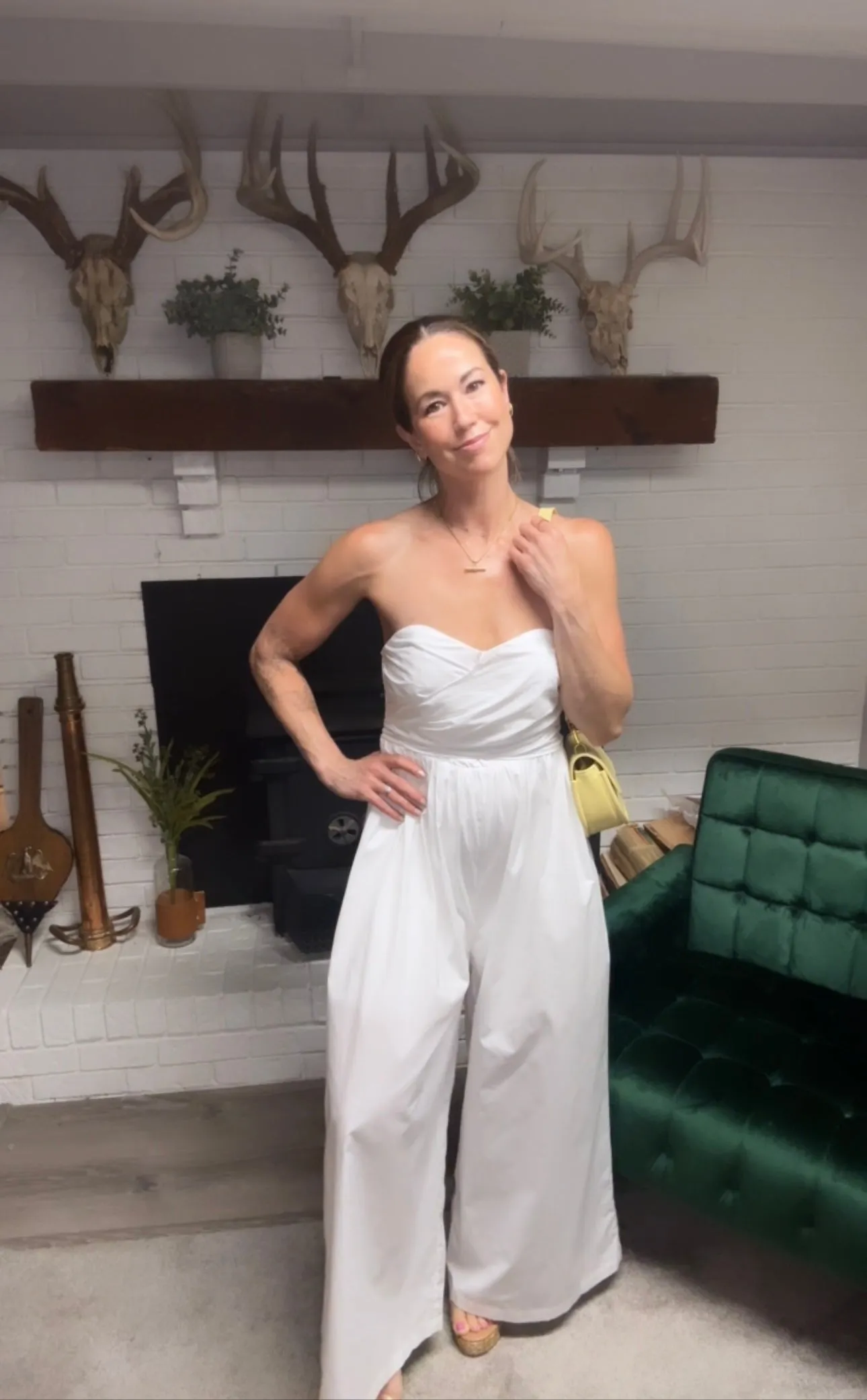 White Wrap Around Wide Leg Jumpsuit