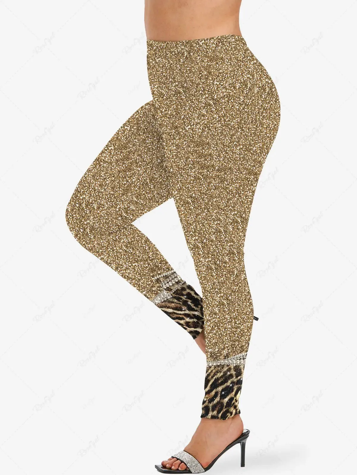 Women's Leopard Flare Sleeves Top or Skinny Leggings