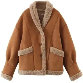 Women's RAF B3 Bomber Shearling Fur Leather Jacket - Stylish & Warm