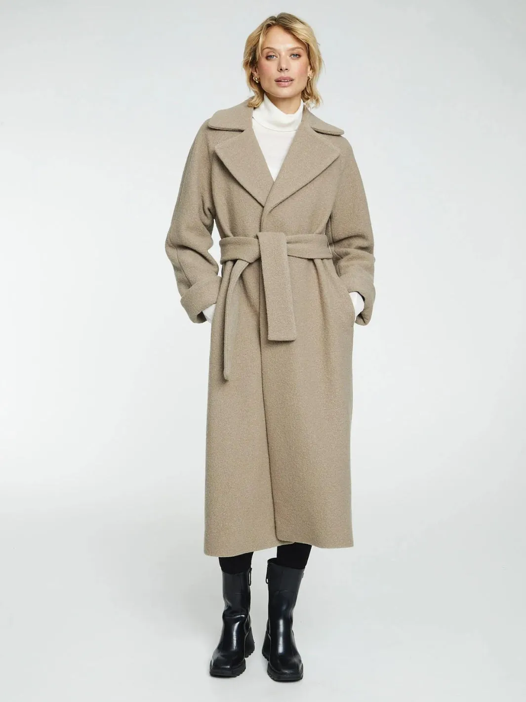 WOOL COAT LONG Beige